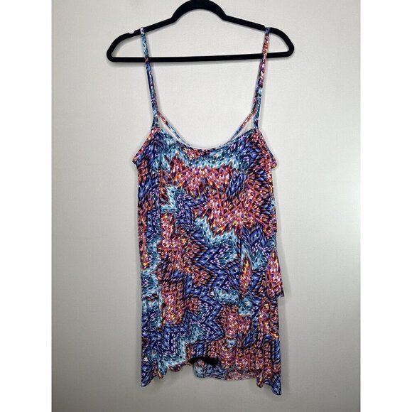 Jamaica Bay Swim Dress Blue Geometric Print Swimwear Women's Size 18W - Picture 7 of 14